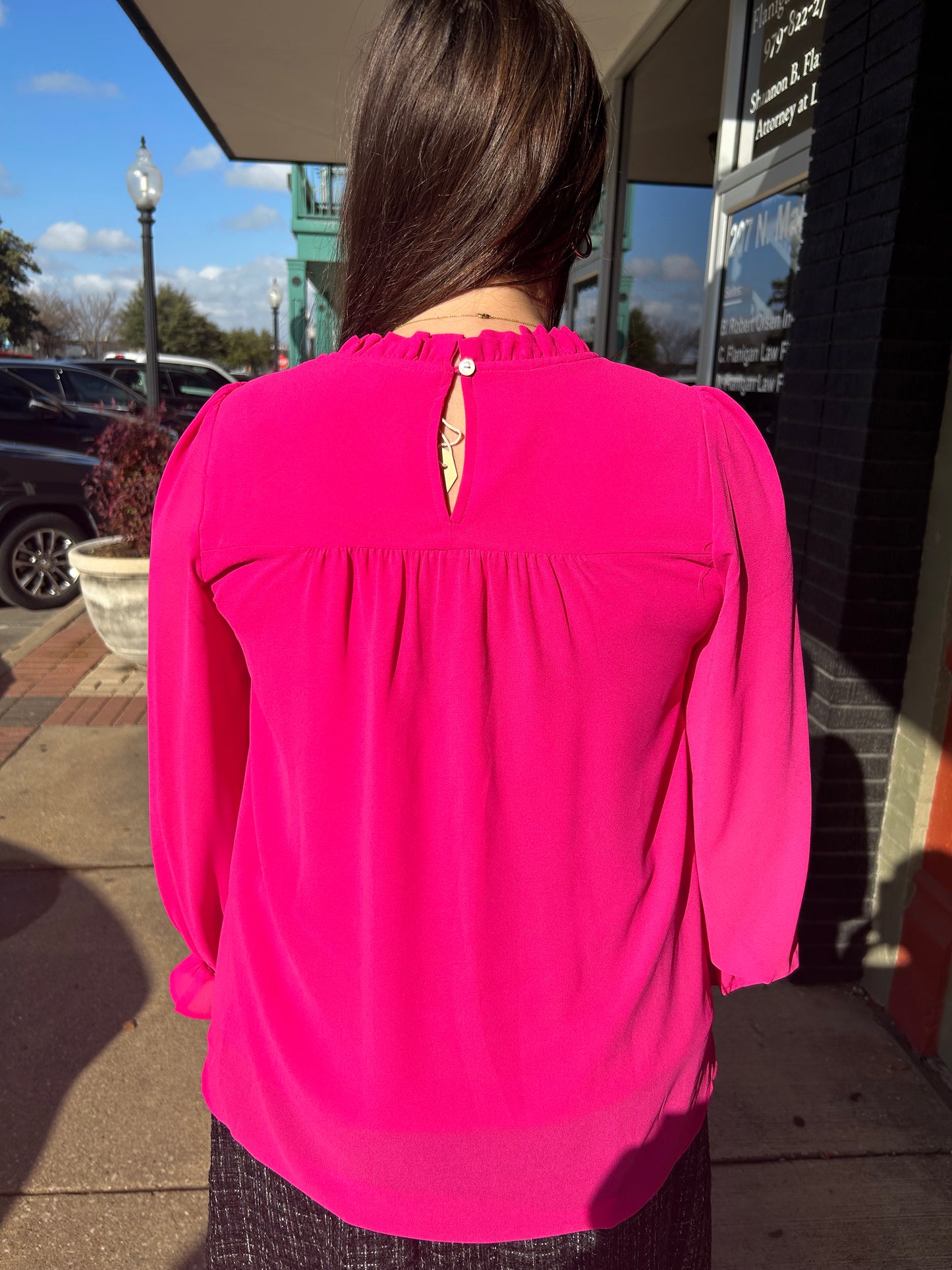 Basic Mock Neck L/S Blouse