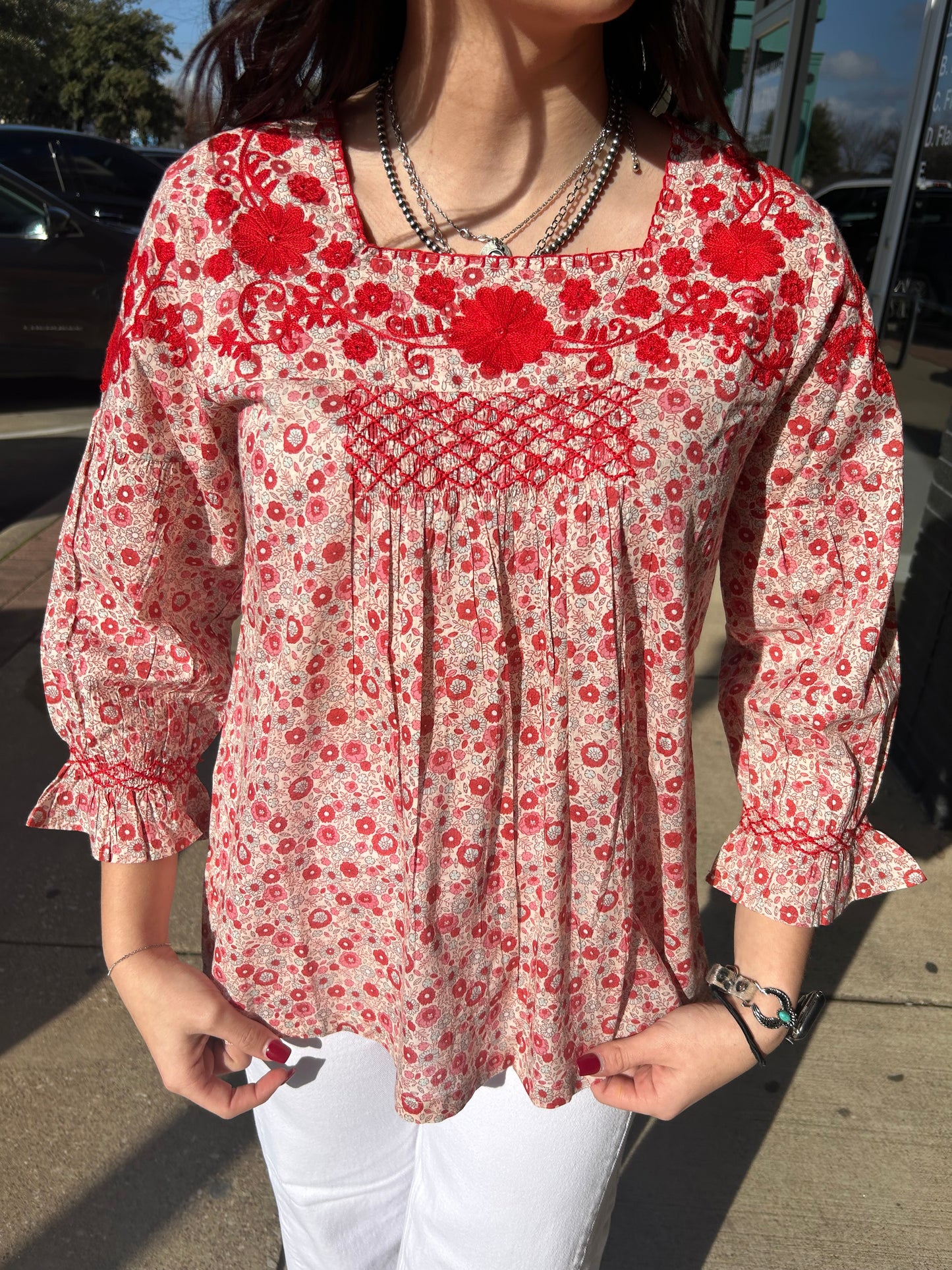 Floral Embroidered Top