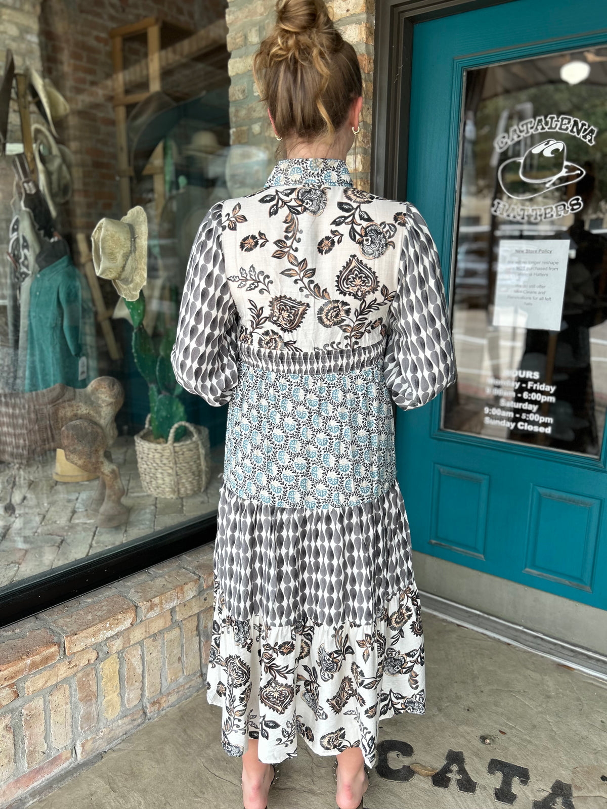 Odessa Mixed Print Dress