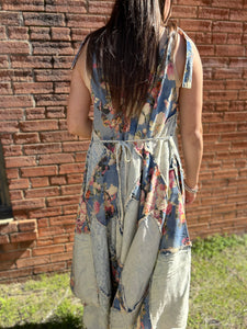 Floral Patch Overall Jumpsuit