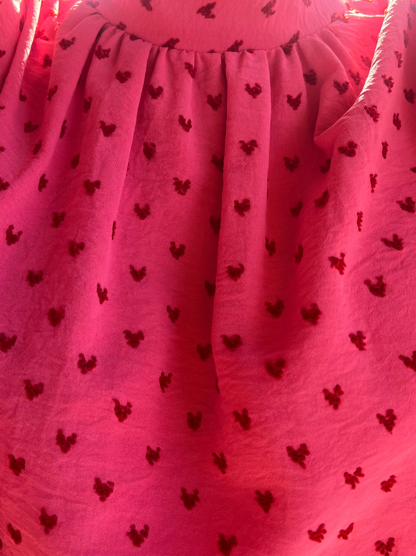 Clip Dot Bow Back Top