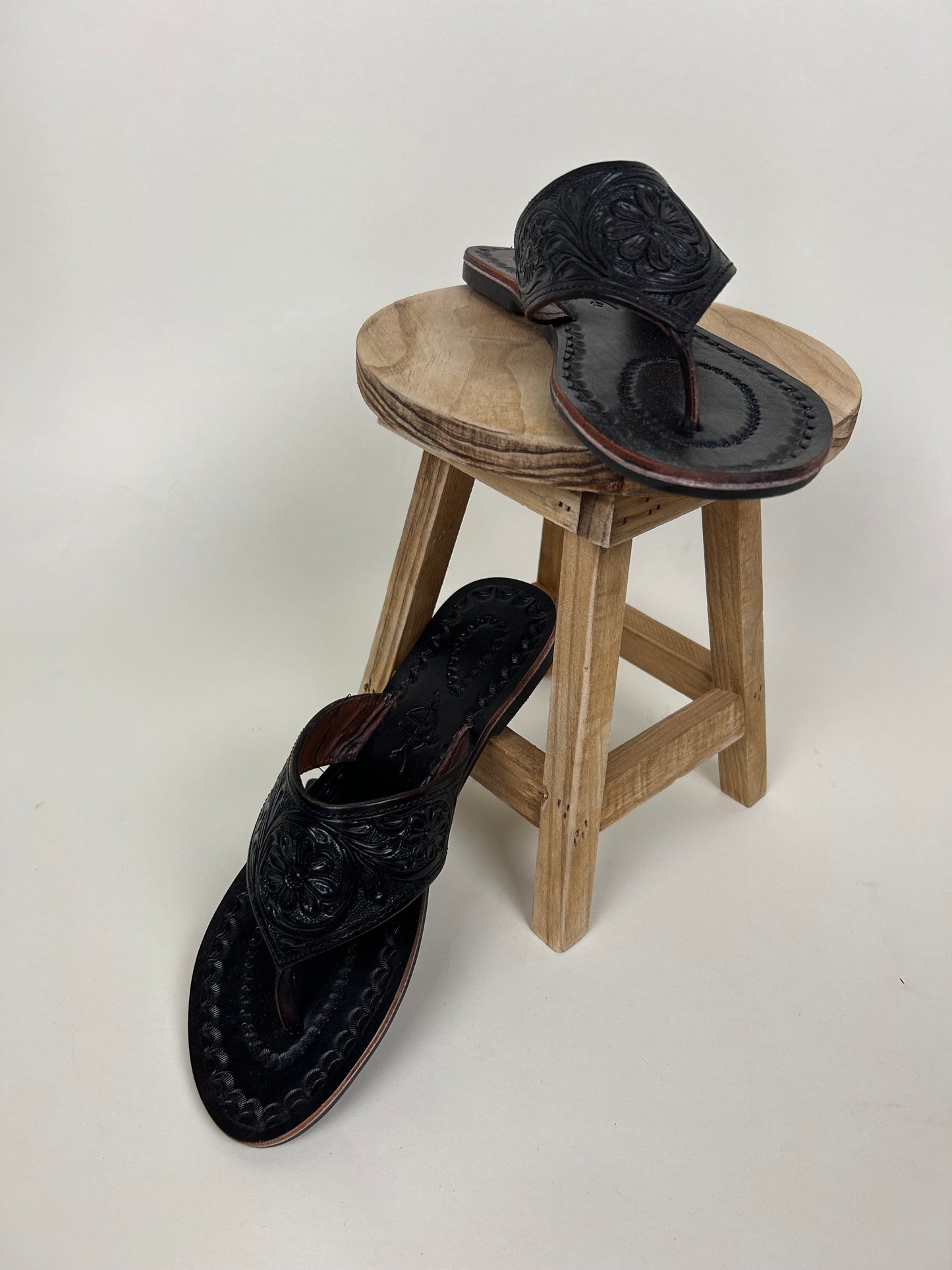 Floral Tooled Flip Flop