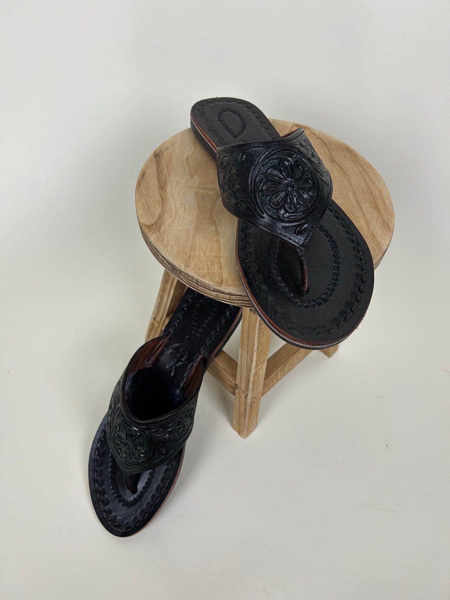 Floral Tooled Flip Flop