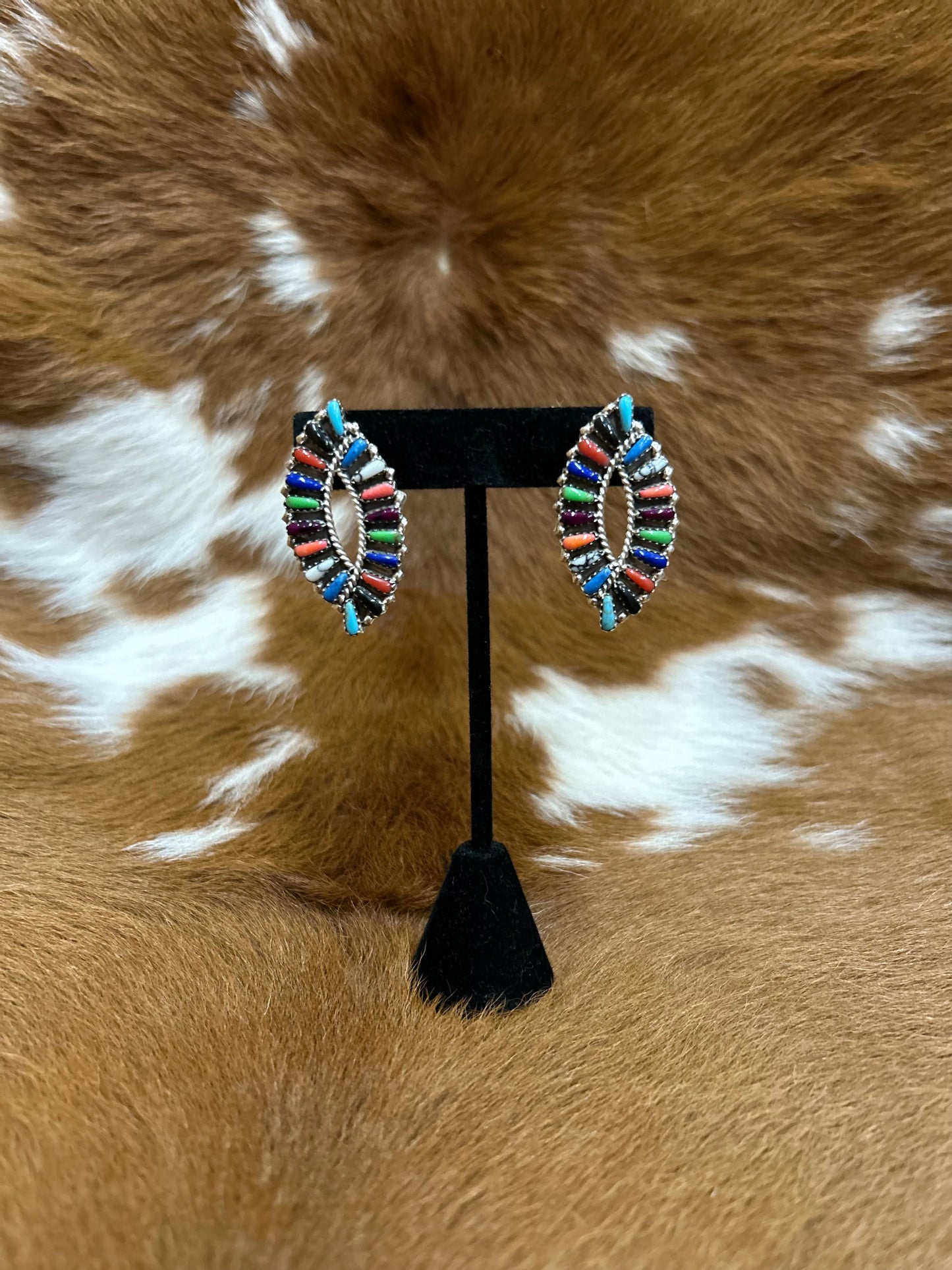 Tamera Benally Oval Cluster Earrings