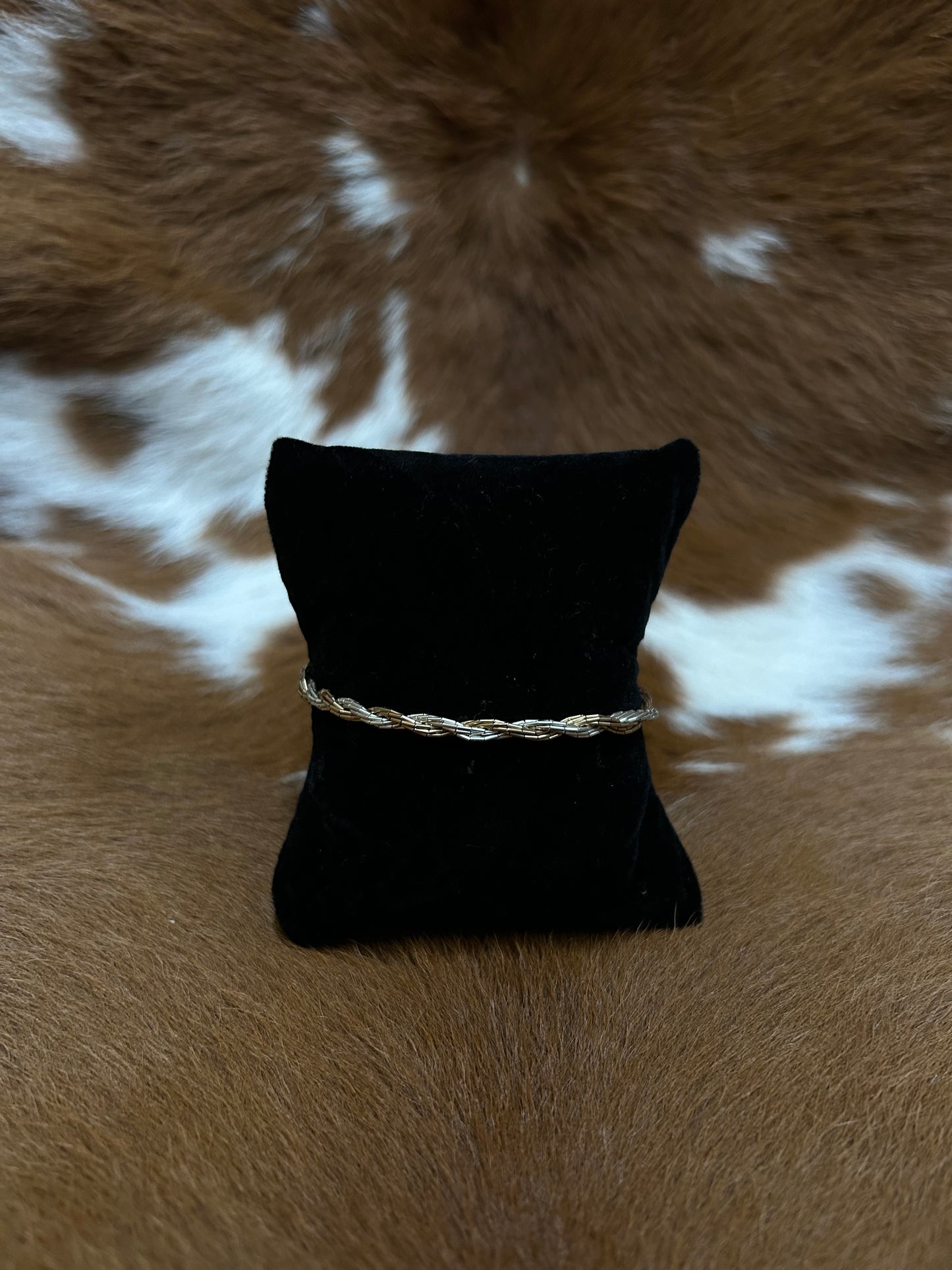 Liquid Gold/Silver Twist Brace