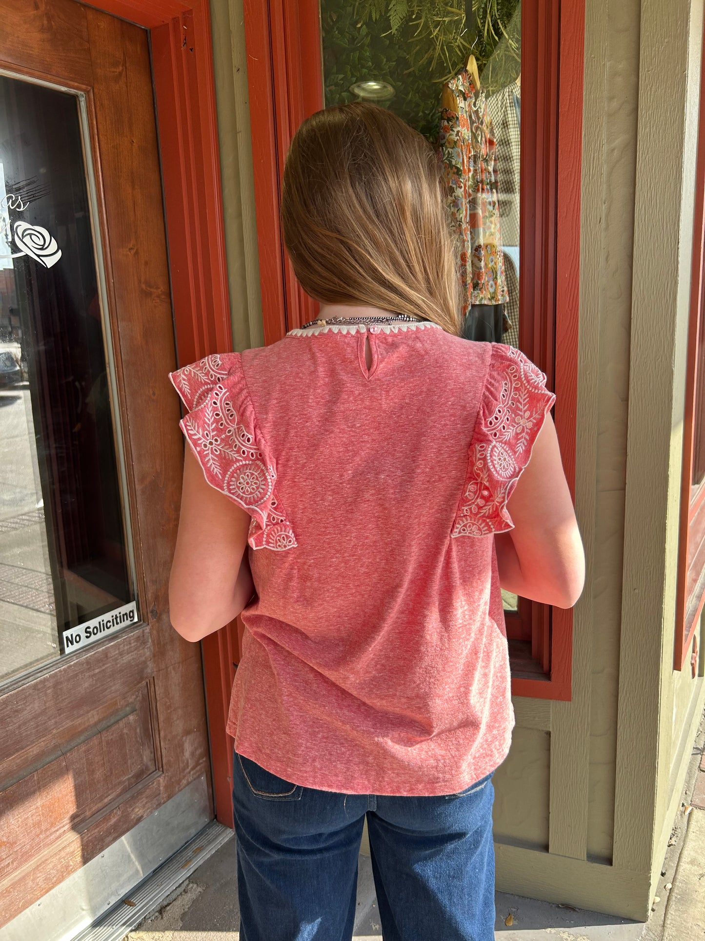 Mariposa Top - Raspberry