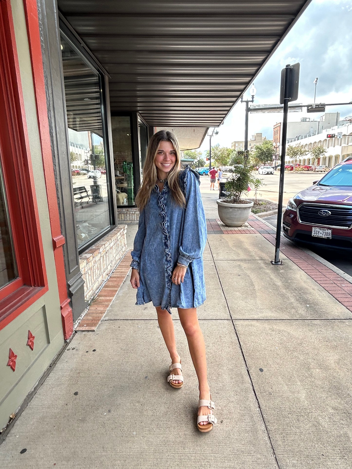 Lucy Long Sleeve Denim Dress