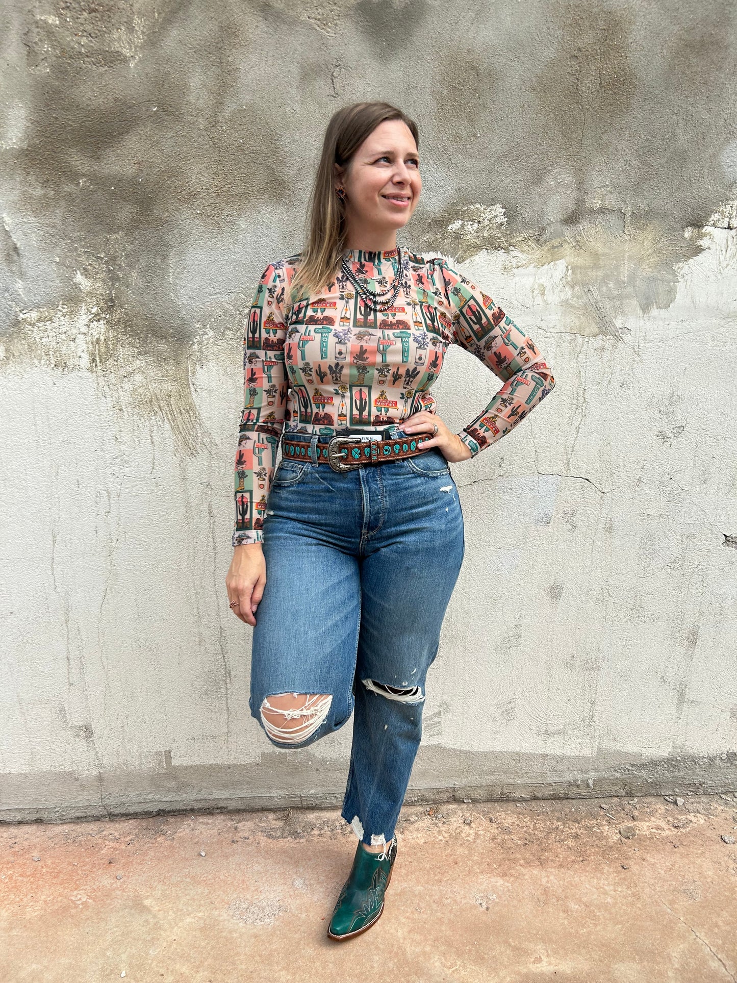 Hotel Cactus Mesh Top