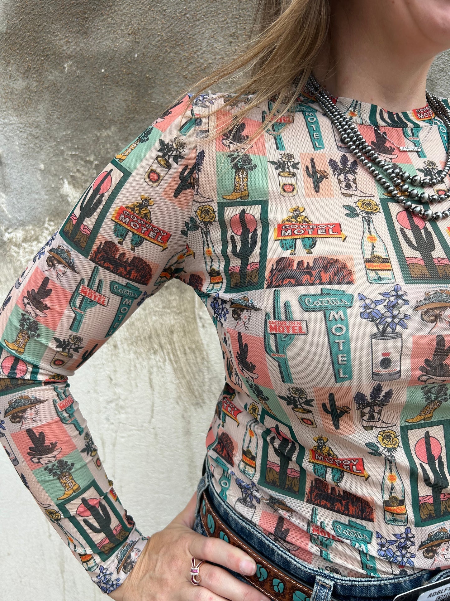 Hotel Cactus Mesh Top