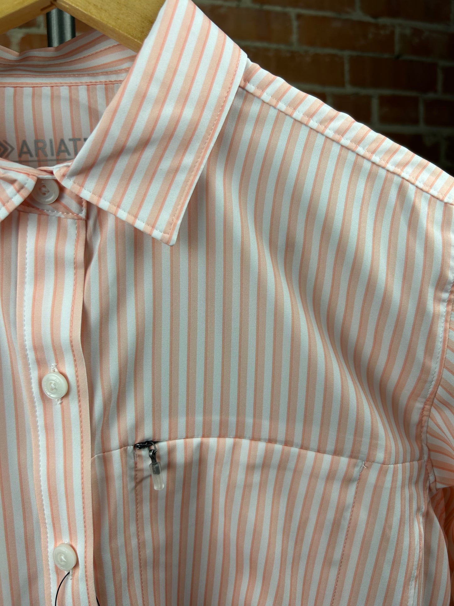 Peach Stripe Ventek Shirt