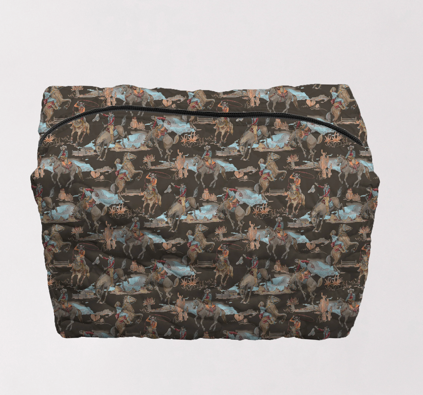 Charcoal Birdie Lg Makeup Bag