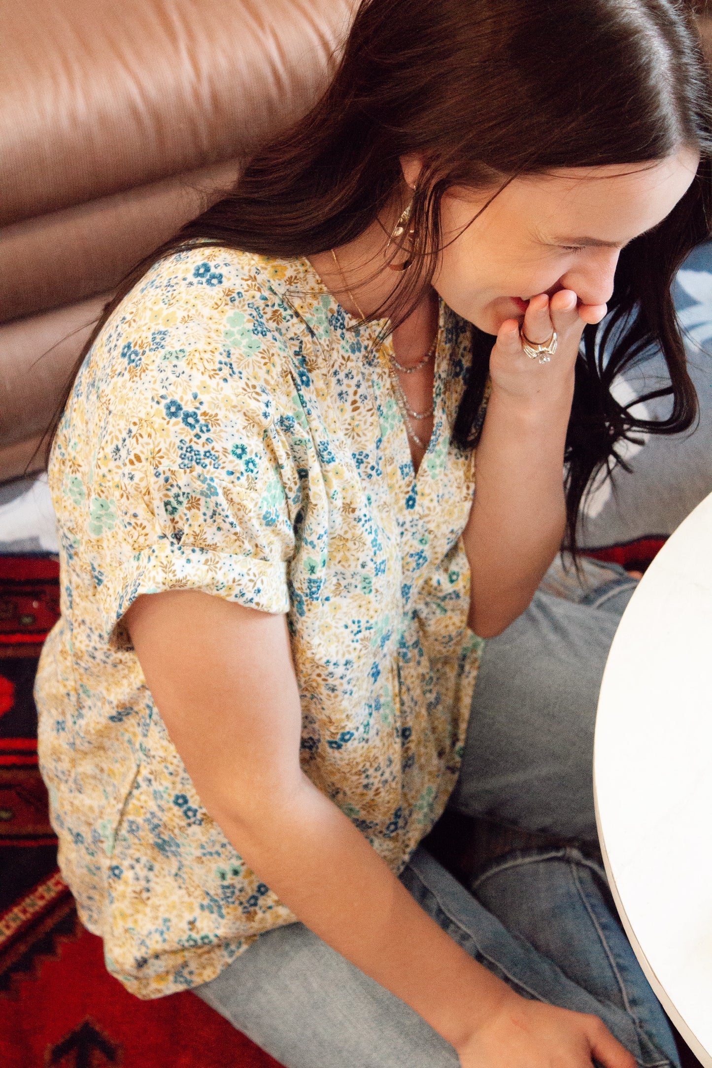 Ditsy Flowers Tunic Top