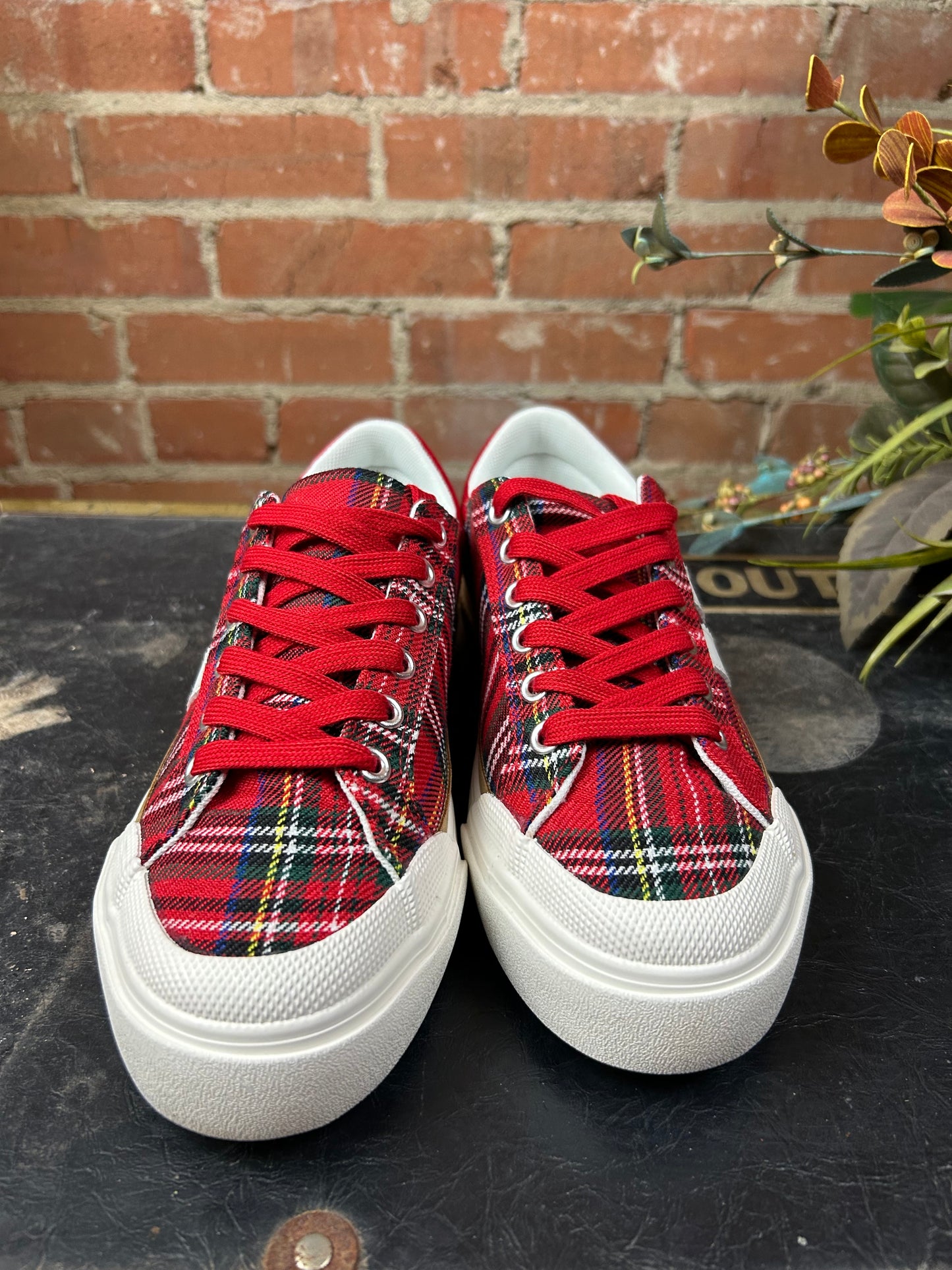 Thats Her Sneaker - Red Plaid
