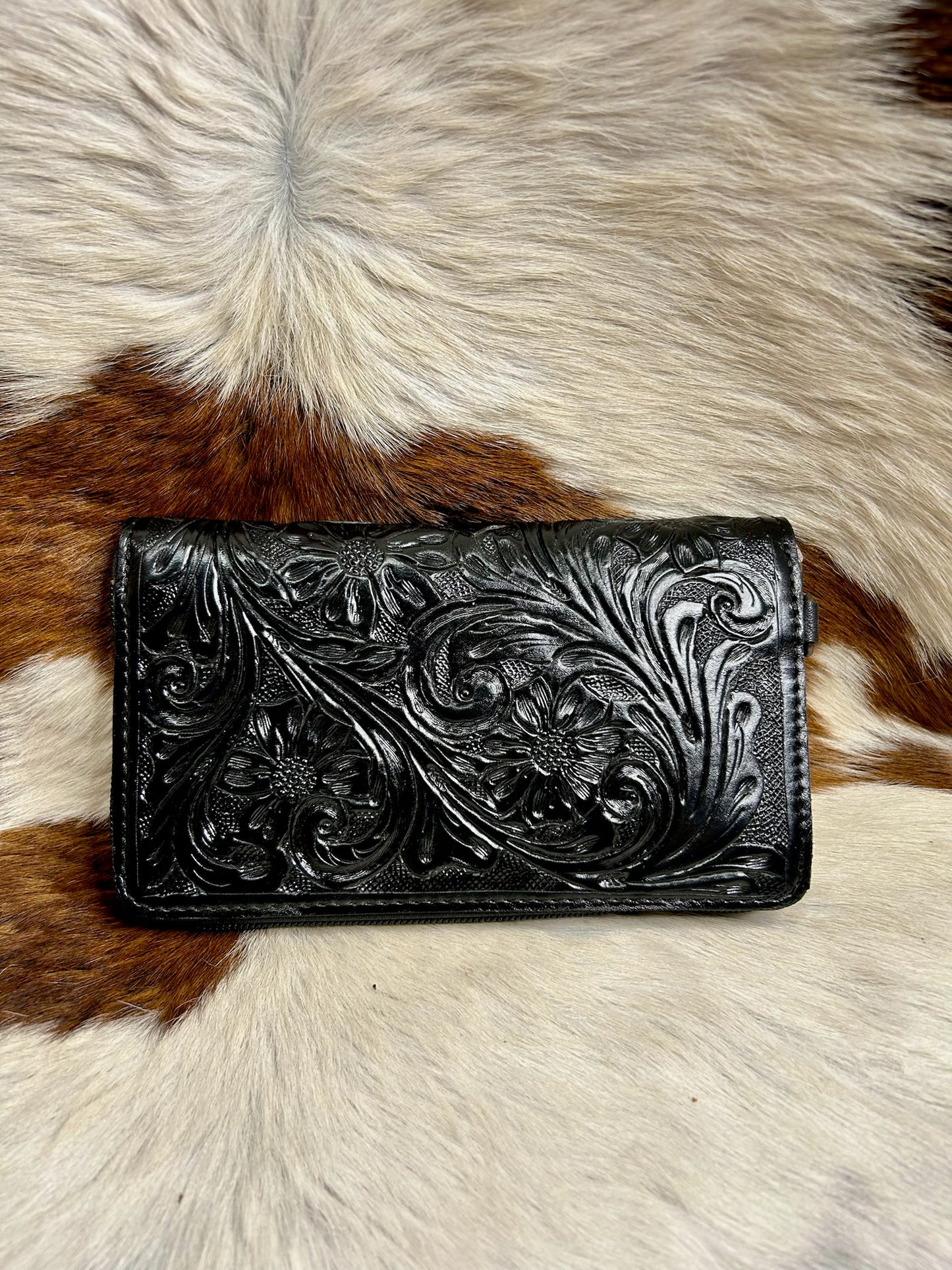 Painted Tooled Wallet
