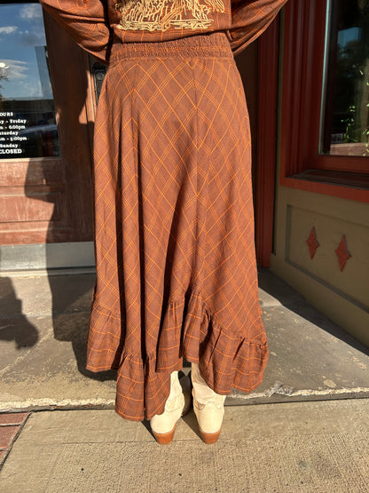 Plaid Ruffle Skirt
