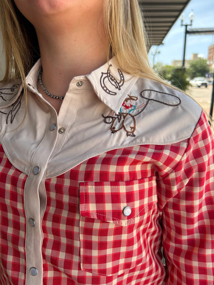 Jimdandy Shirt - Red Gingham