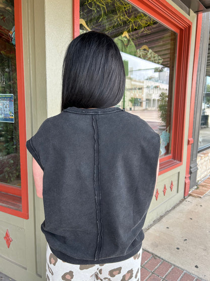 Get Gypsy Sweatshirt Top - Black