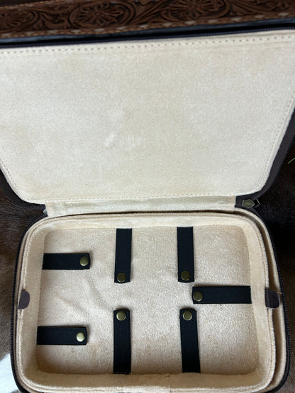 2 Layer Cowhide & Tooled Jewelry Box