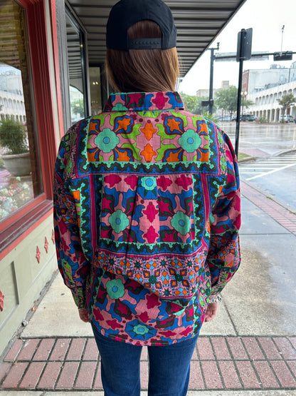 Patch Print Camp Shirt