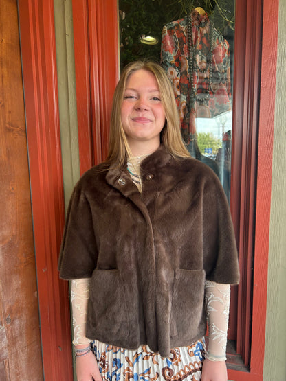 Faux Capelet Jacket