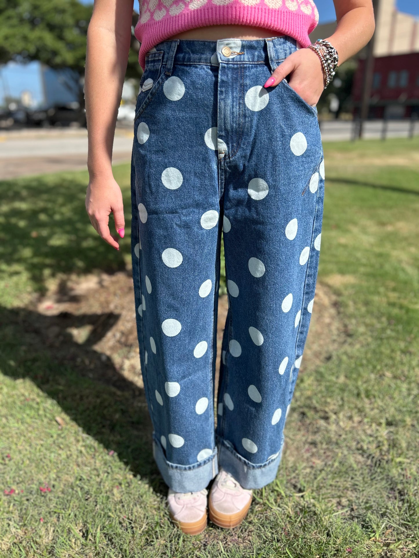 Dingy Dot Barrel Jeans