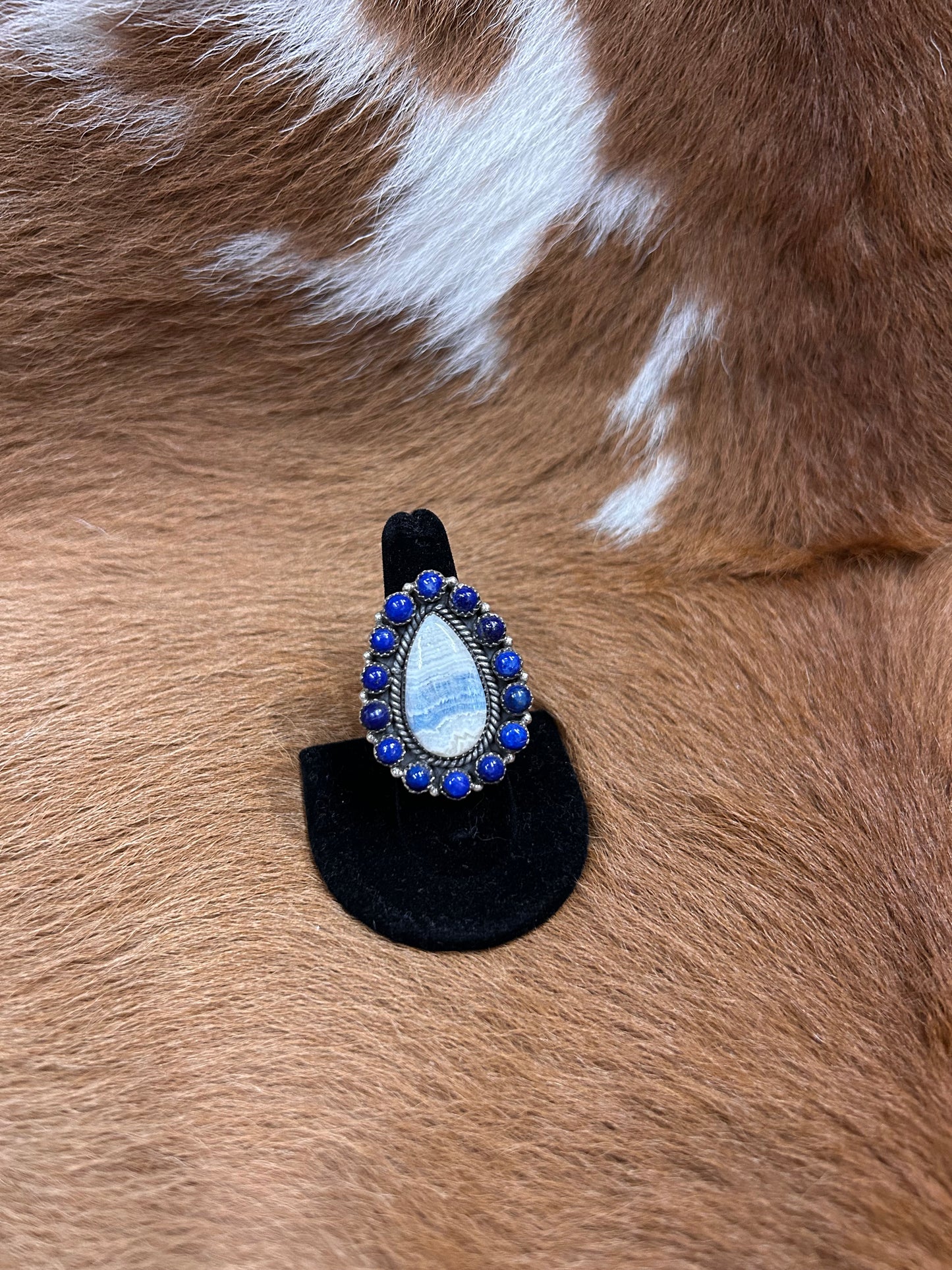 Adj. Lapis & Jasper Ring