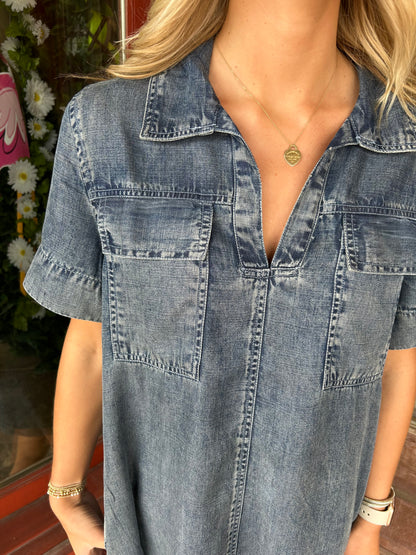 Denim Shift Dress