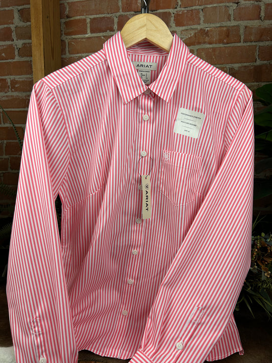 Coral Stripe Kirby Shirt