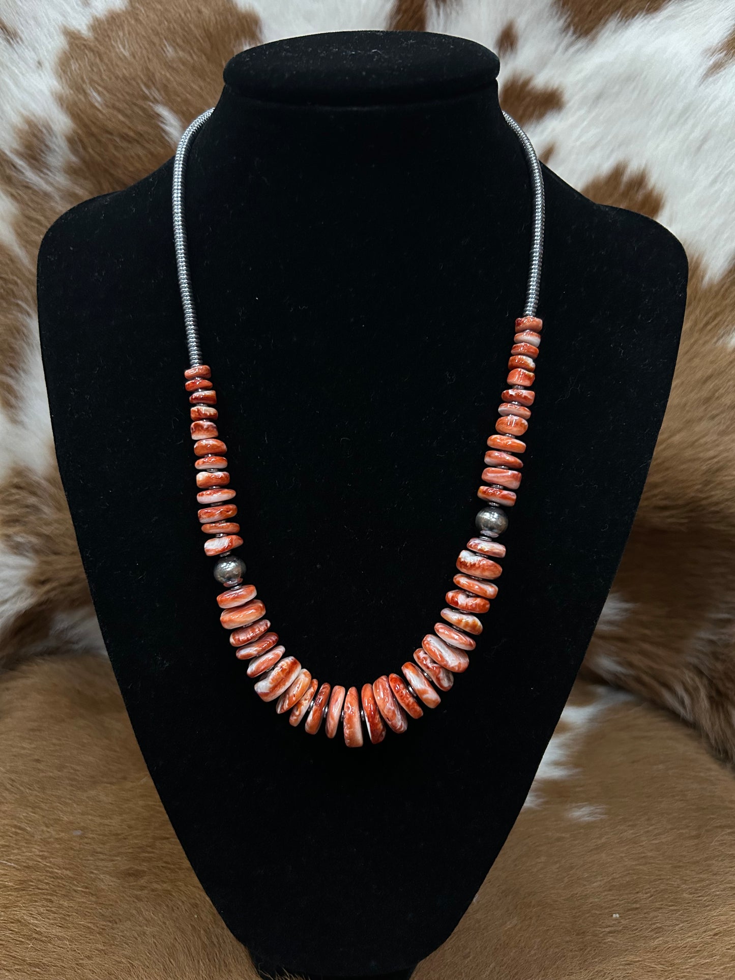 Orange Spiney Necklace