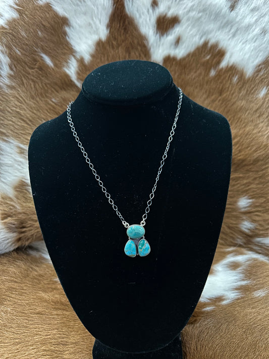 3 Stone Kingman Necklace