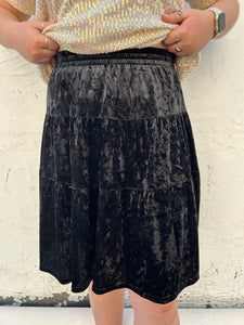 Tierd Velvet Skirt