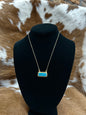 Gold Bar Necklace - 14K Plated