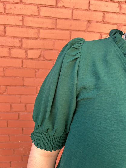 Ruffle Top - Hunter