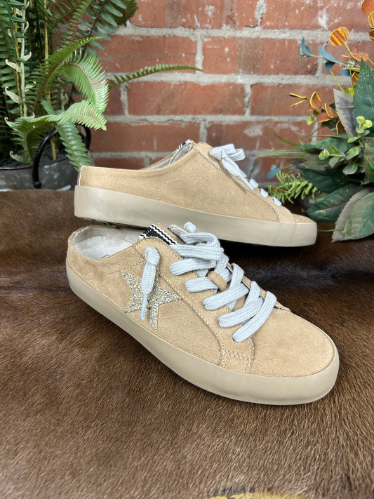 Polka Sneaker - Beige Suede