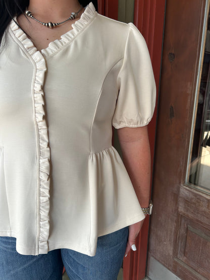 Babydoll Top- Cream