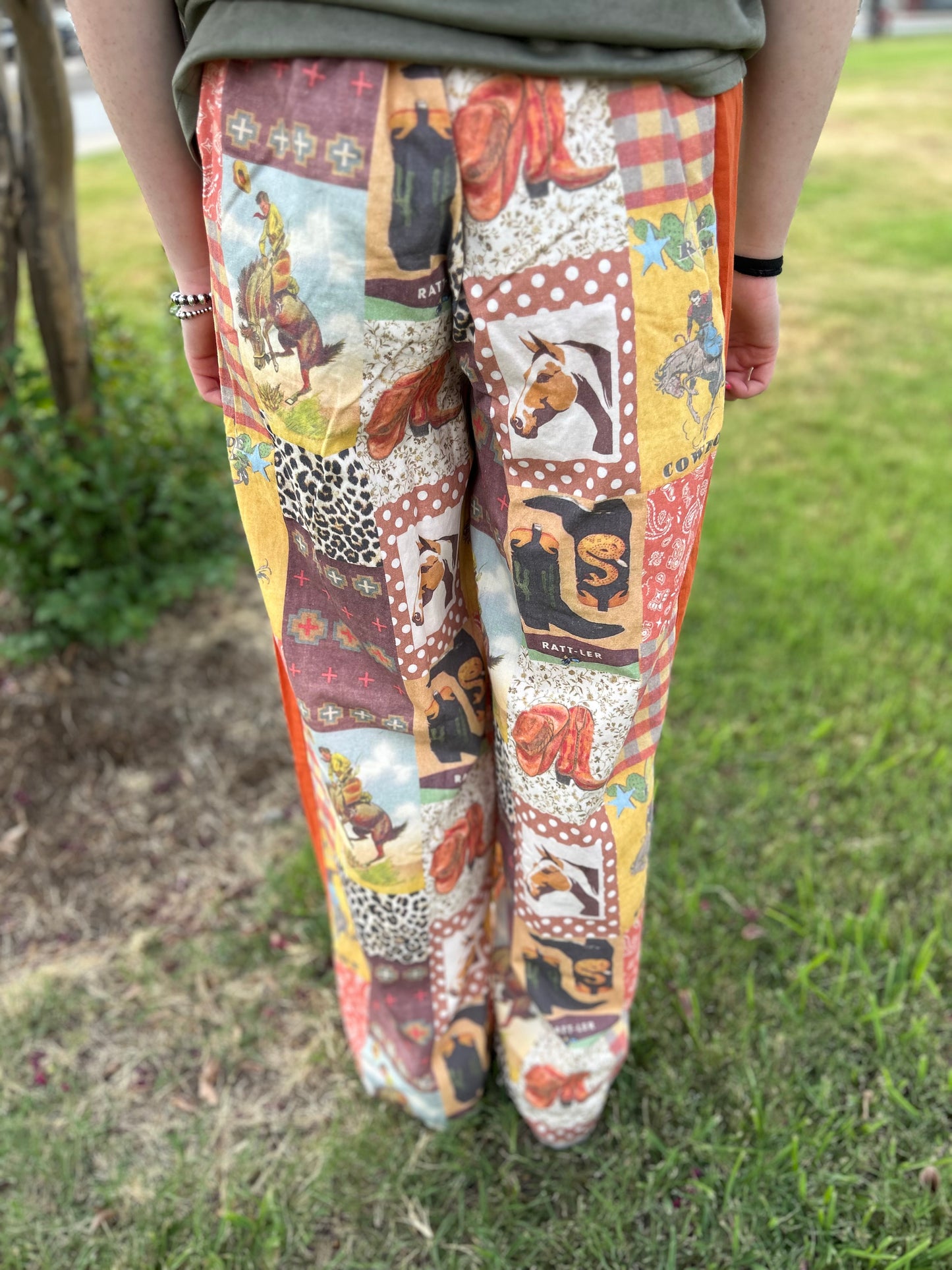 Cowboy Collage Pants