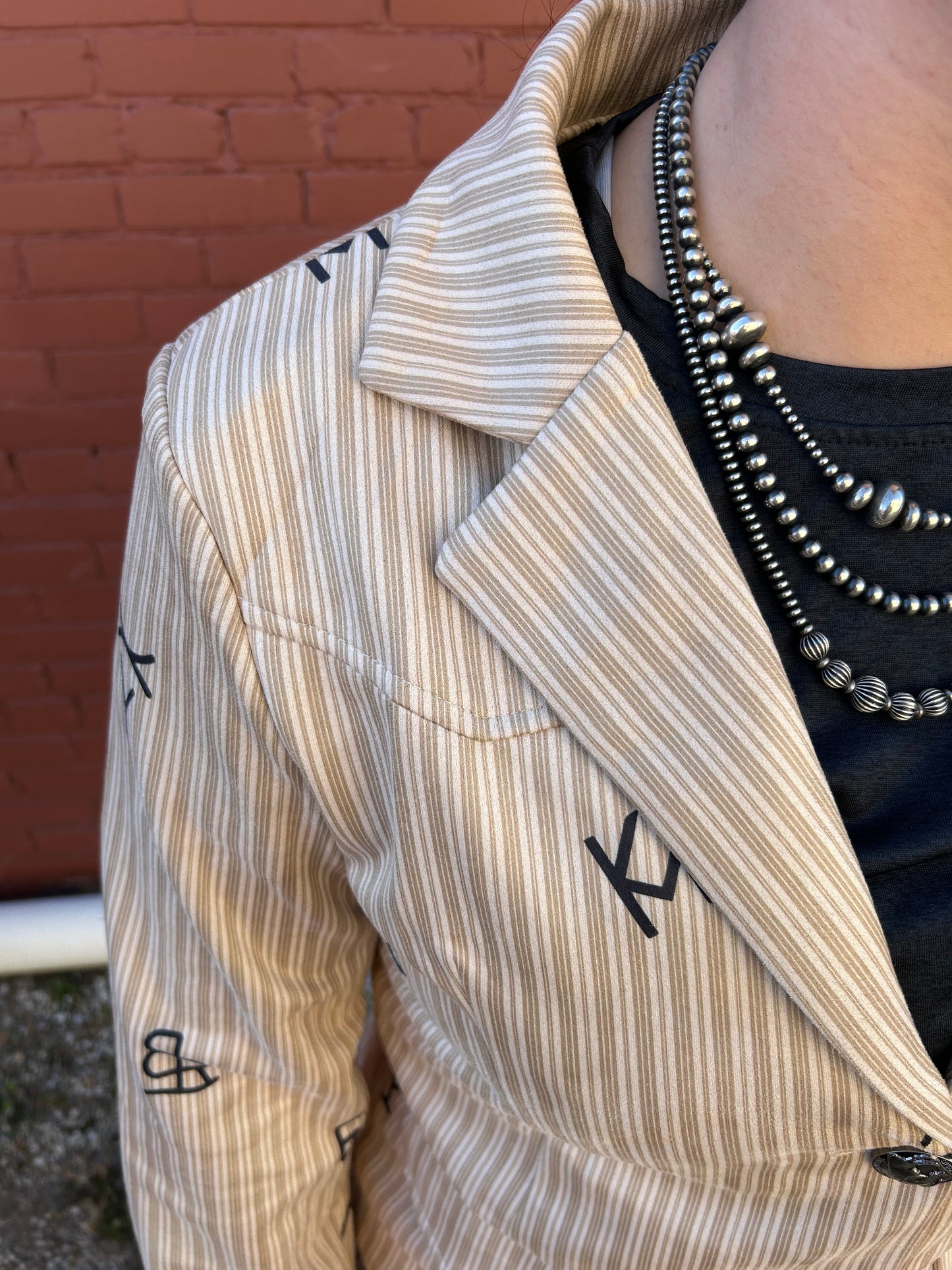 Branded Stripe Blazer