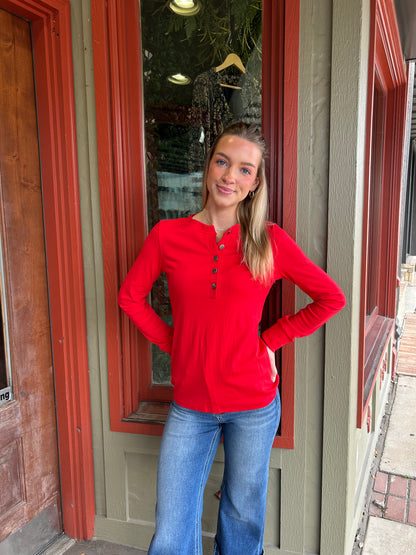 Marti Concho Shirt - Red