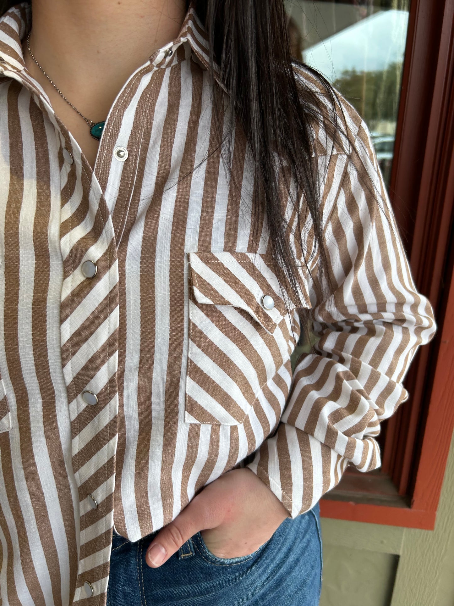 Beck Shirt - Brown Stripe