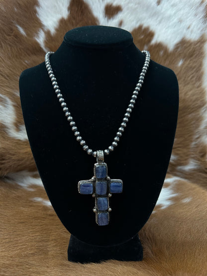 Lapis Cross Pendant