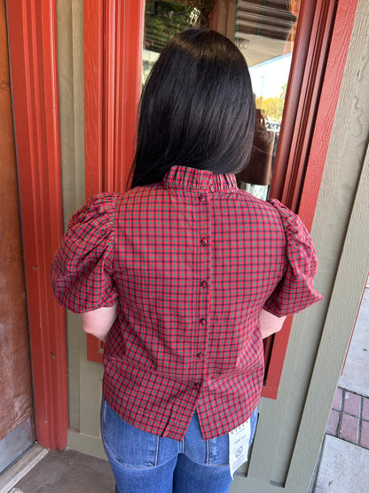 Cozy Up Plaid Top