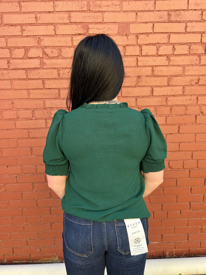 Ruffle Top - Hunter