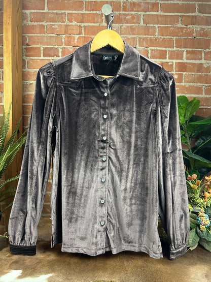 Mocha Velvet Shirt