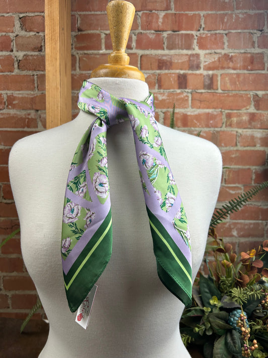 Purple & Green Floral Wild Rag
