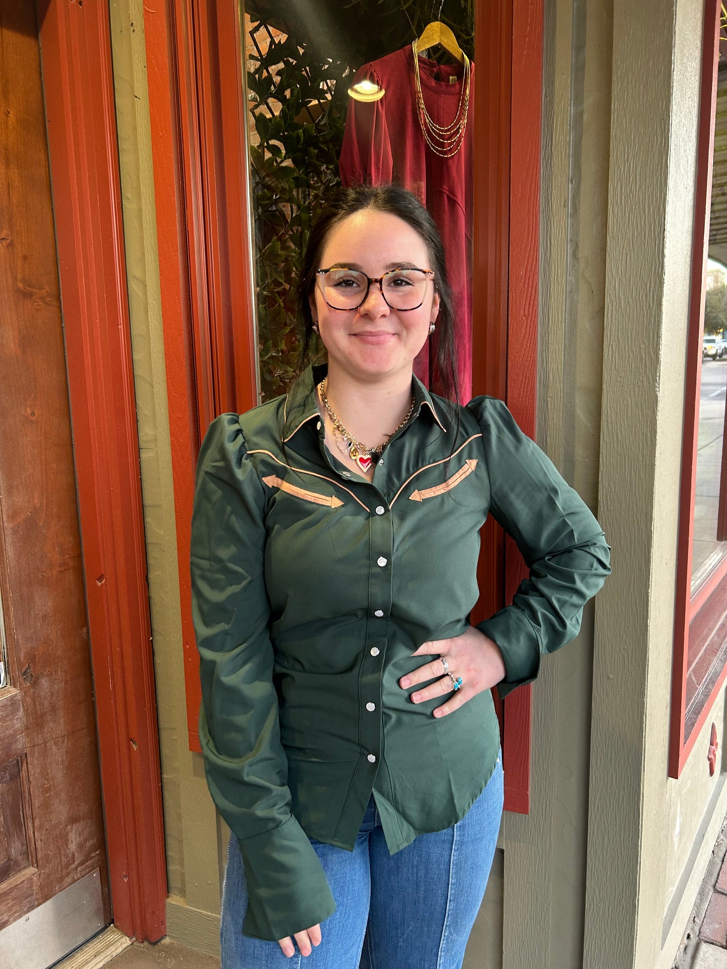 Sagebrush Shirt - Green/Tan