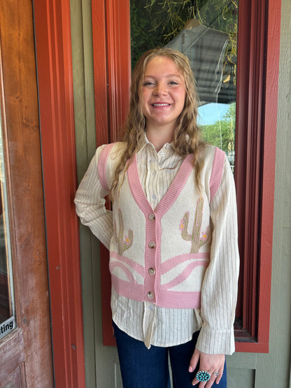 Pink Cactus Vest