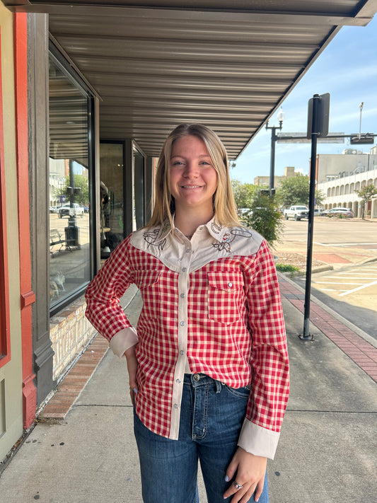 Jimdandy Shirt - Red Gingham