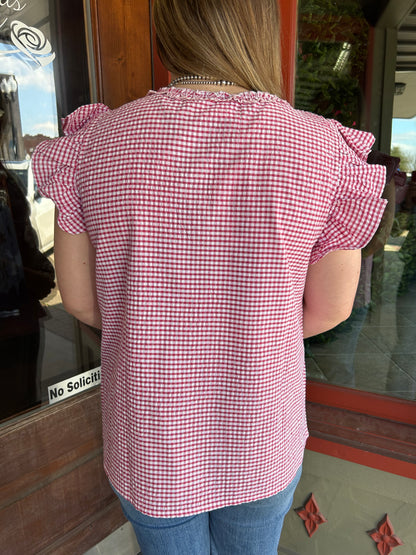 Peyton Gingham Top