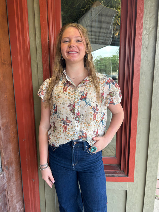 Tinsley Shirt - Ivory Cowboy