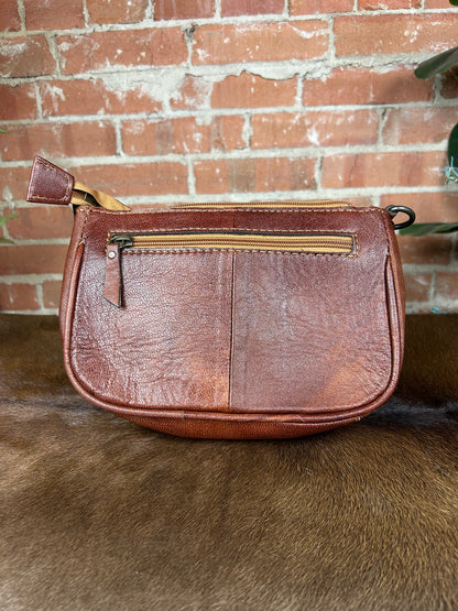 Tooled Crossbody W/ Pouch Crossbody